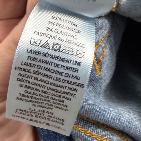 L.L.Bean True Shape High Rise Bootcut Jeans Medium Wash Womens 8 - Picture 12 of 13